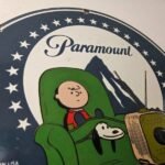 Vintage Paramount Television Sign – TV Snoopy Porcelain Gas Sign - Image 5