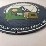 Vintage Paramount Television Sign – TV Snoopy Porcelain Gas Sign - Image 10