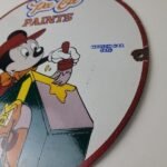 Vintage Pee Gee Paints Sign – Mickey Painting Brush Gas Pump Porcelain Sign - Image 9