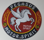 Vintage Pegasus Sign – Gas Motor Spirit Pump Service Porcelain Sign - Image 12