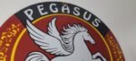 Vintage Pegasus Sign – Gas Motor Spirit Pump Service Porcelain Sign - Image 5