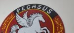 Vintage Pegasus Sign – Gas Motor Spirit Pump Service Porcelain Sign - Image 8
