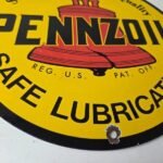 Vintage Pennzoil Sign – Lubrication Gas Service Station Pump Porcelain Sign - Image 11