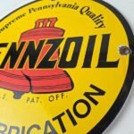Vintage Pennzoil Sign – Lubrication Gas Service Station Pump Porcelain Sign - Image 13