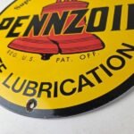 Vintage Pennzoil Sign – Lubrication Gas Service Station Pump Porcelain Sign - Image 14