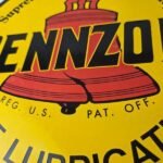 Vintage Pennzoil Sign – Lubrication Gas Service Station Pump Porcelain Sign - Image 4