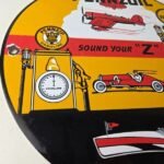 Vintage Pennzoil Sign – Sound Your Z Gas Service Station Pump Porcelain Sign - Image 6