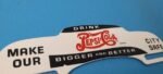 VINTAGE PEPSI PORCELAIN GAS OIL DRINK BEVERAGE COLA SIGN AD LICENSE PLATE TOPPER - Image 5