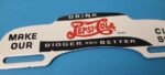 VINTAGE PEPSI PORCELAIN GAS OIL DRINK BEVERAGE COLA SIGN AD LICENSE PLATE TOPPER - Image 4