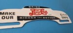 VINTAGE PEPSI PORCELAIN GAS OIL DRINK BEVERAGE COLA SIGN AD LICENSE PLATE TOPPER - Image 7