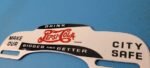 VINTAGE PEPSI PORCELAIN GAS OIL DRINK BEVERAGE COLA SIGN AD LICENSE PLATE TOPPER - Image 8