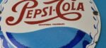 Vintage Pepsi Porcelain Sign – 5 Cent Beverage Drink Cola Gas Service Sign - Image 4