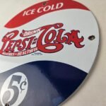 Vintage Pepsi Porcelain Sign – Beverage Drink Cola Gas Service Sign - Image 13