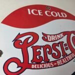 Vintage Pepsi Porcelain Sign – Beverage Drink Cola Gas Service Sign - Image 5