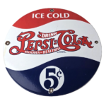 Vintage Pepsi Porcelain Sign – Beverage Drink Cola Gas Service Sign