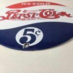 Vintage Pepsi Porcelain Sign – Beverage Drink Cola Gas Service Sign - Image 10