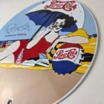Vintage Pepsi Porcelain Sign – Bottles Beach Beverage Drink Cola Gas Sign - Image 13