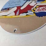 Vintage Pepsi Porcelain Sign – Bottles Beach Beverage Drink Cola Gas Sign - Image 14