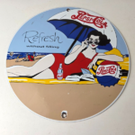Vintage Pepsi Porcelain Sign – Bottles Beach Beverage Drink Cola Gas Sign - Image 15