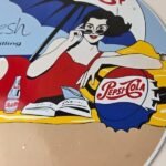 Vintage Pepsi Porcelain Sign – Bottles Beach Beverage Drink Cola Gas Sign - Image 4