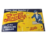 Vintage Pepsi Porcelain Sign – Obey Impulse Beverage Drink Cola Gas Sign - Image 2
