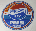 Vintage Pepsi Porcelain Sign – Pepsi Please Advertisement Drink Soda Cola Sign - Image 12