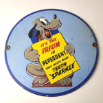 Vintage Pepsodent Sign – Pluto Teeth Store Display Gas Pump Advertising Sign - Image 12