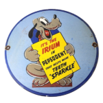 Vintage Pepsodent Sign – Pluto Teeth Store Display Gas Pump Advertising Sign - Image 2