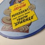 Vintage Pepsodent Sign – Pluto Teeth Store Display Gas Pump Advertising Sign - Image 10