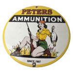 Vintage Peters Ammunition Sign – Firearm Rifles Shotguns Gas Pump Porcelain Sign - Image 2