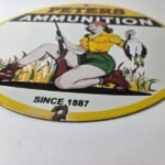 Vintage Peters Ammunition Sign – Firearm Rifles Shotguns Gas Pump Porcelain Sign - Image 9