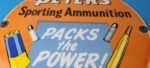 Vintage Peters Ammunition Sign – Firearm Rifles Shotguns Gas Pump Porcelain Sign - Image 12