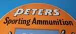 Vintage Peters Ammunition Sign – Firearm Rifles Shotguns Gas Pump Porcelain Sign - Image 13