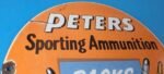 Vintage Peters Ammunition Sign – Firearm Rifles Shotguns Gas Pump Porcelain Sign - Image 5