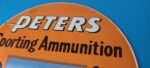 Vintage Peters Ammunition Sign – Firearm Rifles Shotguns Gas Pump Porcelain Sign - Image 8