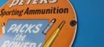 Vintage Peters Ammunition Sign – Firearm Rifles Shotguns Gas Pump Porcelain Sign - Image 9