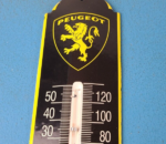 Vintage Peugeot Sign – Service Gas Pump Sign on Porcelain Thermometer - Image 3