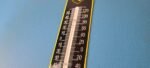 Vintage Peugeot Sign – Service Gas Pump Sign on Porcelain Thermometer - Image 9