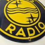 Vintage Philips Radio Sign – Entertainment RCA Porcelain Gas Service Sales Sign - Image 11