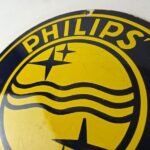 Vintage Philips Radio Sign – Entertainment RCA Porcelain Gas Service Sales Sign - Image 12