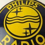 Vintage Philips Radio Sign – Entertainment RCA Porcelain Gas Service Sales Sign - Image 4