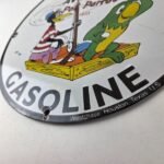 Vintage Phillips 66 Sign – Porcelain Poll Parrot Aviation Gas Pump Plate Sign - Image 14