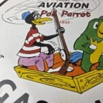 Vintage Phillips 66 Sign – Porcelain Poll Parrot Aviation Gas Pump Plate Sign - Image 4