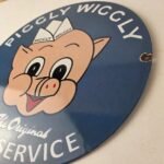 Vintage Piggly Wiggly Sign – Grocery Store Gas Porcelain Self Service Sign - Image 13