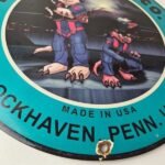 Vintage Piper Aircraft Sign – Lockhaven USA Gas Airplane Porcelain Sign - Image 11