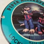 Vintage Piper Aircraft Sign – Lockhaven USA Gas Airplane Porcelain Sign - Image 6