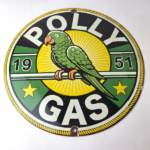 Vintage Polly Motor Oil Sign – Porcelain Advertisement Gasoline Pump Sign - Image 15