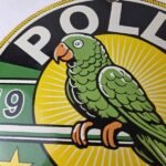 Vintage Polly Motor Oil Sign – Porcelain Advertisement Gasoline Pump Sign - Image 3