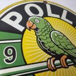 Vintage Polly Motor Oil Sign – Porcelain Advertisement Gasoline Pump Sign - Image 5