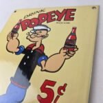 Vintage Popeye Porcelain Sign – Drink 5¢ I Yam What I Yam Sign - Image 12